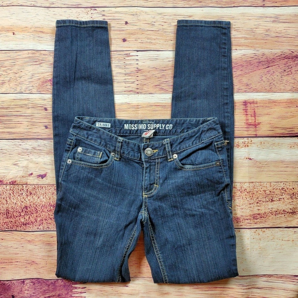 CC - Mossimo Skinny Jeans SZ 1 Regular Fit 6 Denim Low Rise Dark Wash Stretch